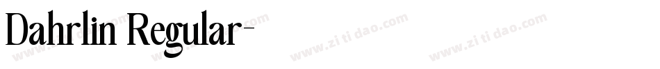 Dahrlin Regular字体转换